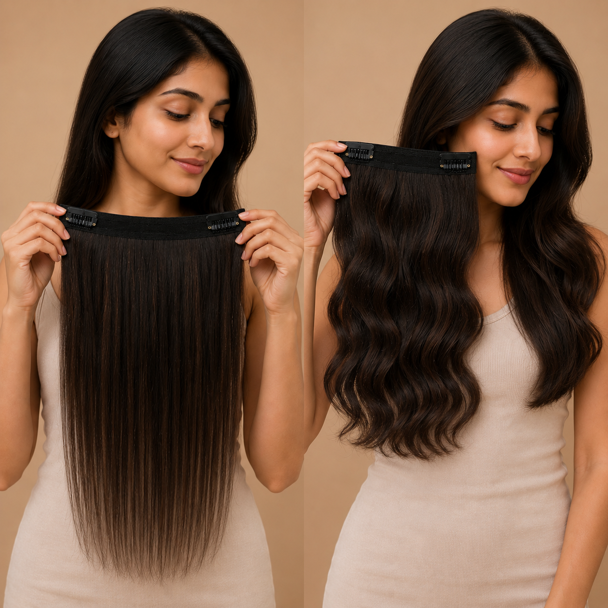 Desuka Volume Veil – 2 Clip Instant Volume Weft Clip-In Extensions Premium Wavy