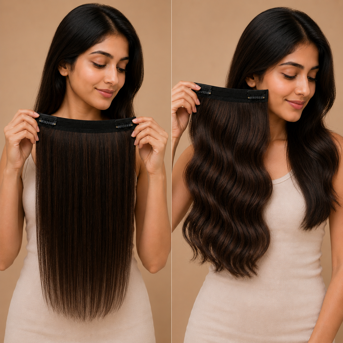 Desuka Volume Veil – 2 Clip InstaVolume Weft Clip-In Extensions Premium Straight