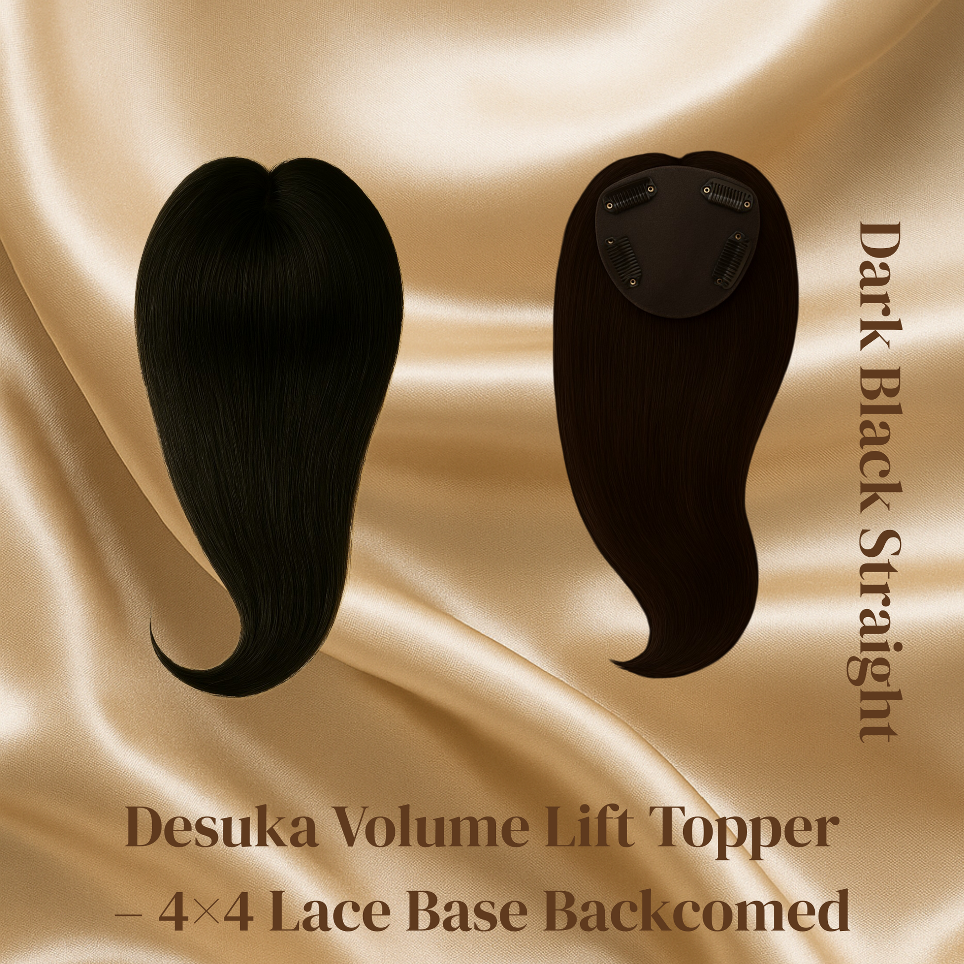 Desuka Volume Lift Topper – 4×4 Lace Base Backcomed Desuka