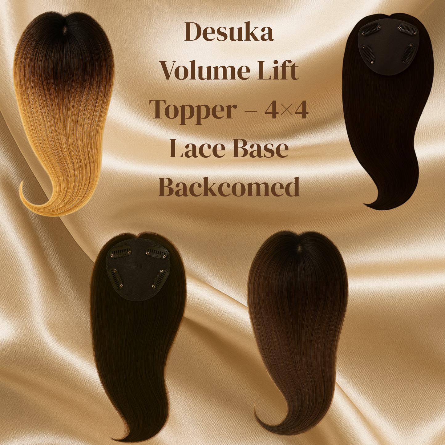 Desuka Volume Lift Topper – 4×4 Lace Base Backcomed Desuka