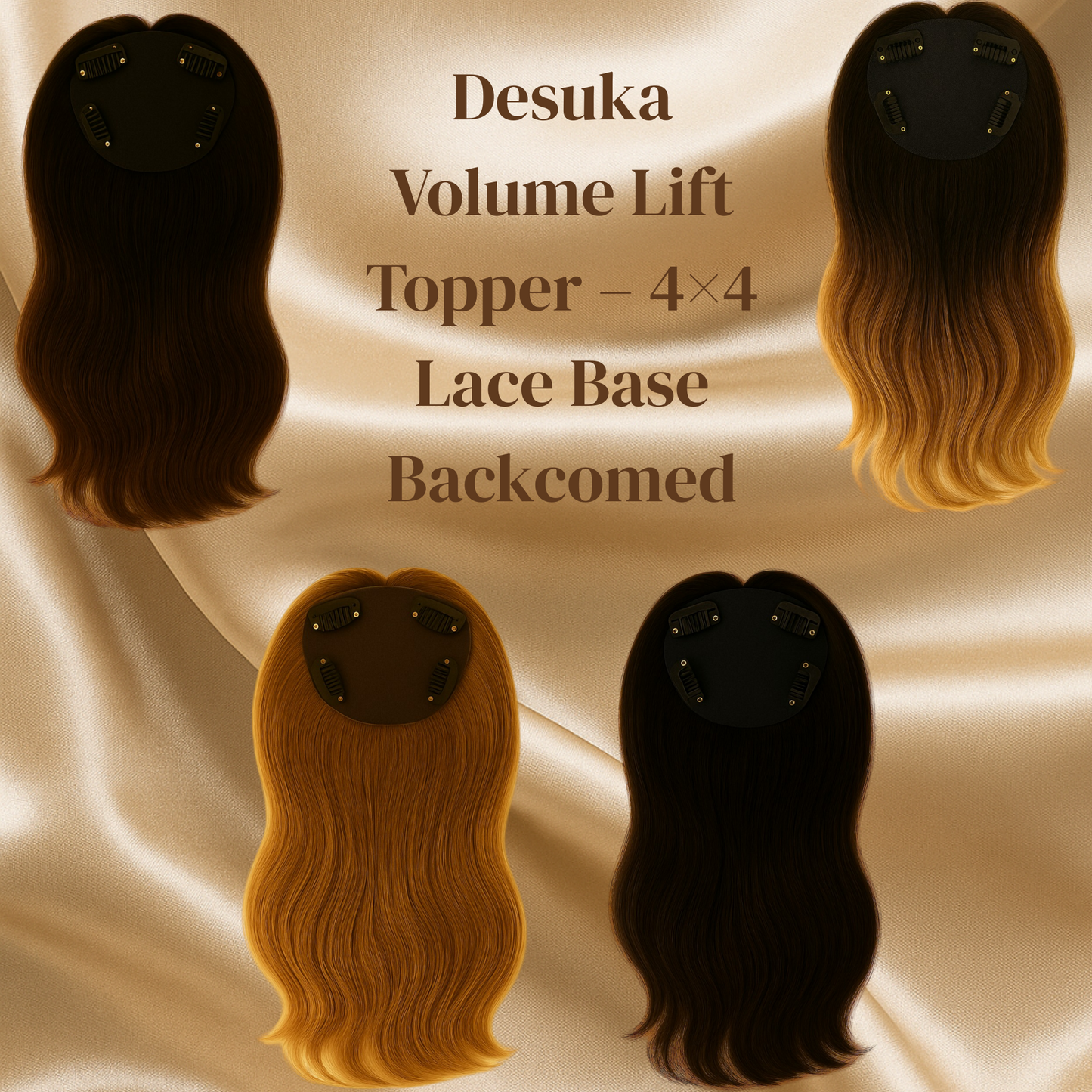 Desuka Volume Lift Topper – 4×4 Lace Base Backcomed Desuka