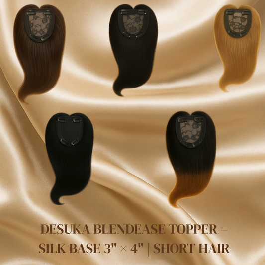 DESUKA BLENDEASE TOPPER – SILK BASE 3" × 4" | SHORT HAIR Desuka
