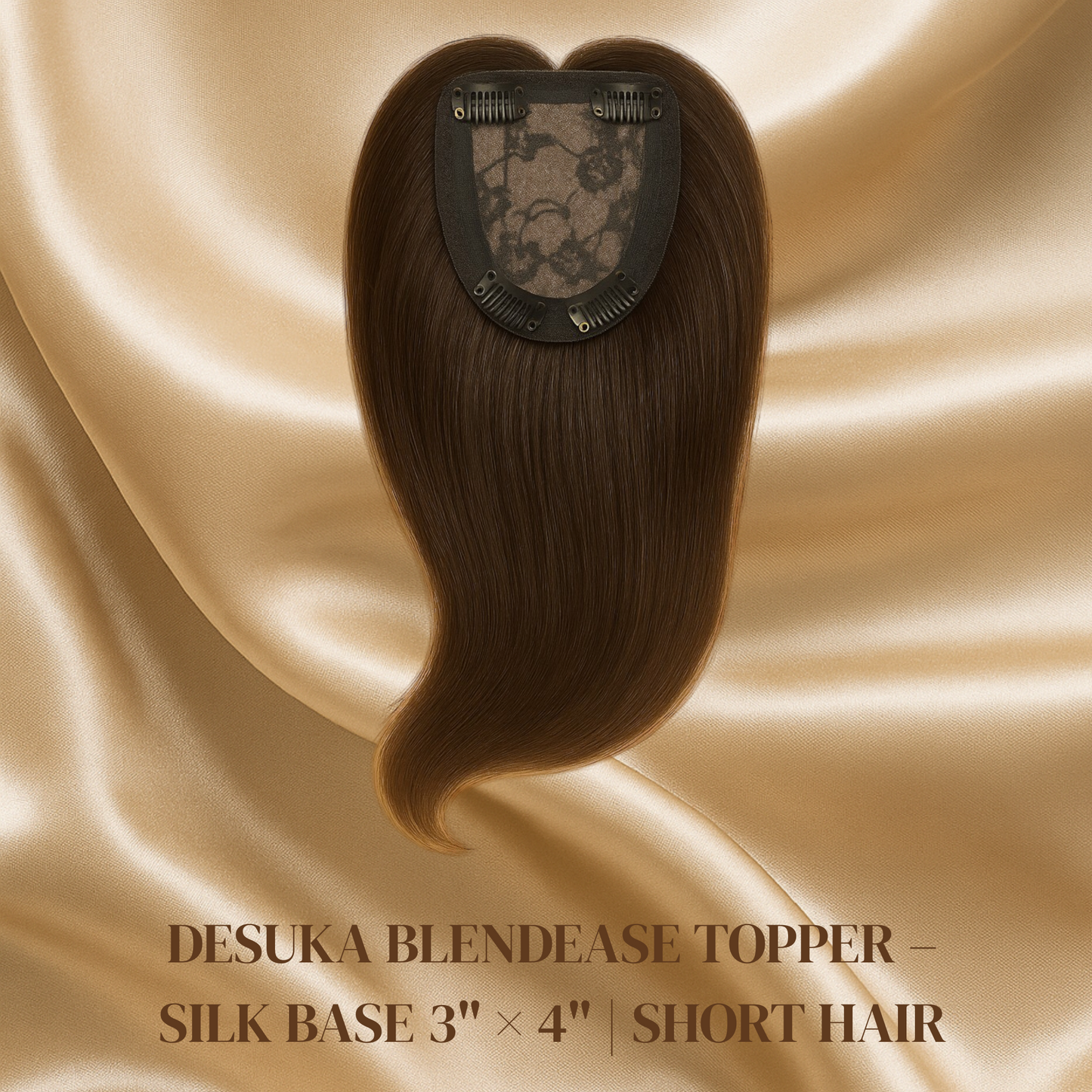 DESUKA BLENDEASE TOPPER – SILK BASE 3" × 4" | SHORT HAIR Desuka