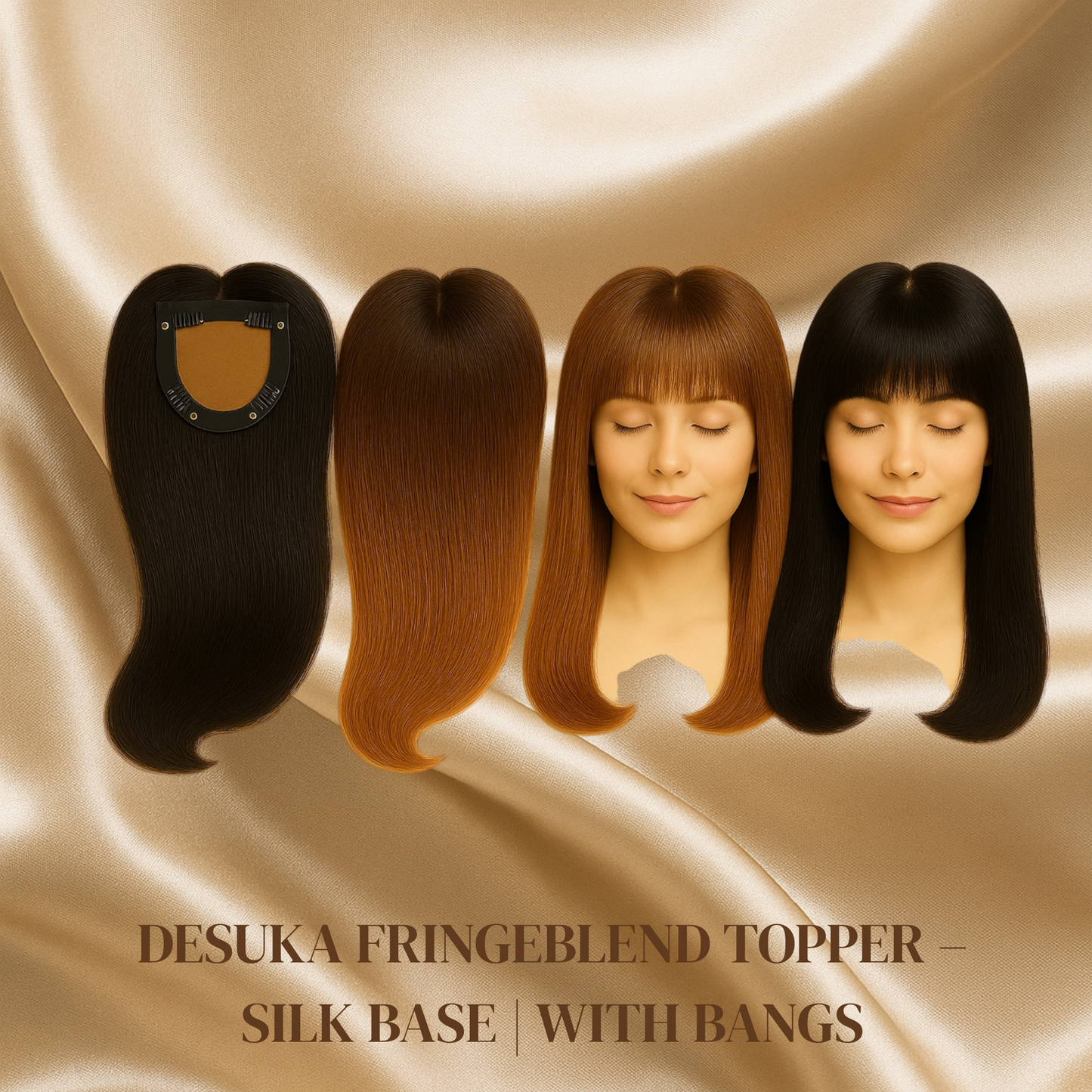 DESUKA FRINGEBLEND TOPPER – SILK BASE | WITH BANGS Desuka