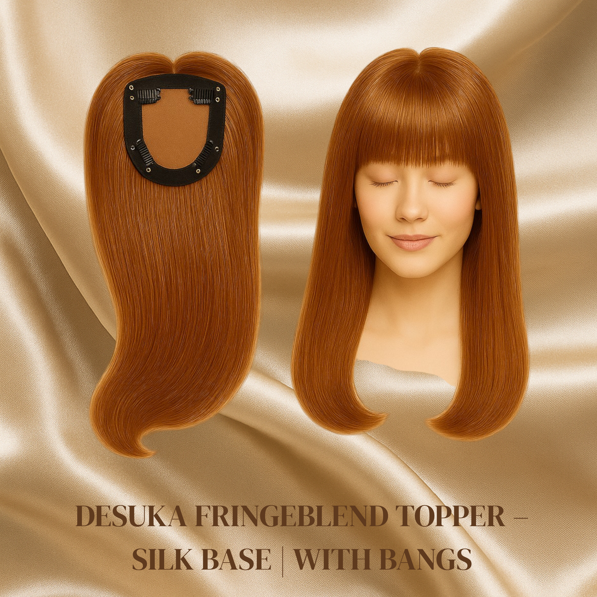 DESUKA FRINGEBLEND TOPPER – SILK BASE | WITH BANGS Desuka