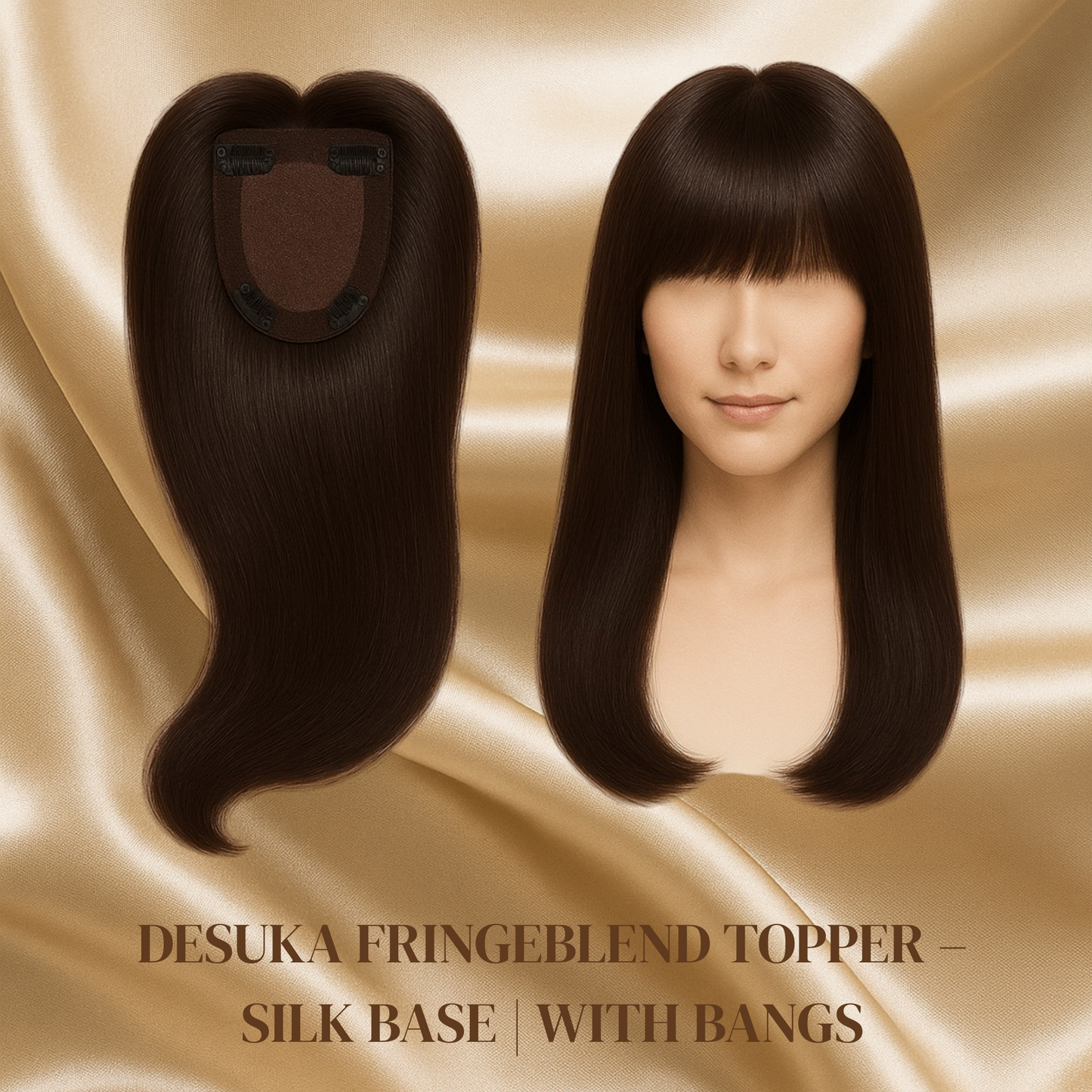 DESUKA FRINGEBLEND TOPPER – SILK BASE | WITH BANGS Desuka
