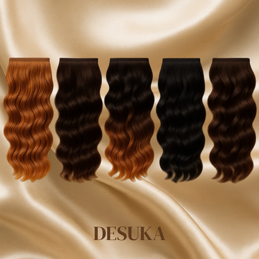 Desuka Volume Veil – 2 Clip Instant Volume Weft Clip-In Extensions Premium Wavy Desuka