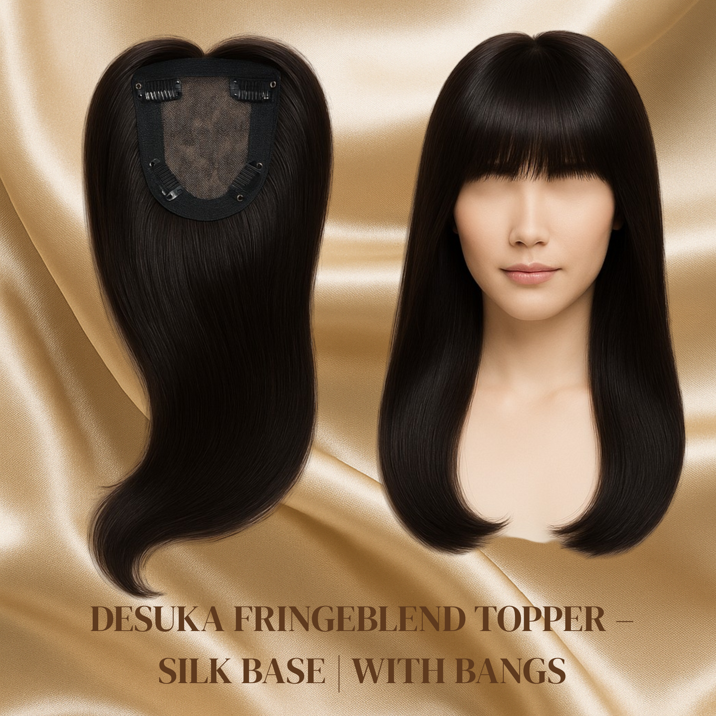 DESUKA FRINGEBLEND TOPPER – SILK BASE | WITH BANGS Desuka