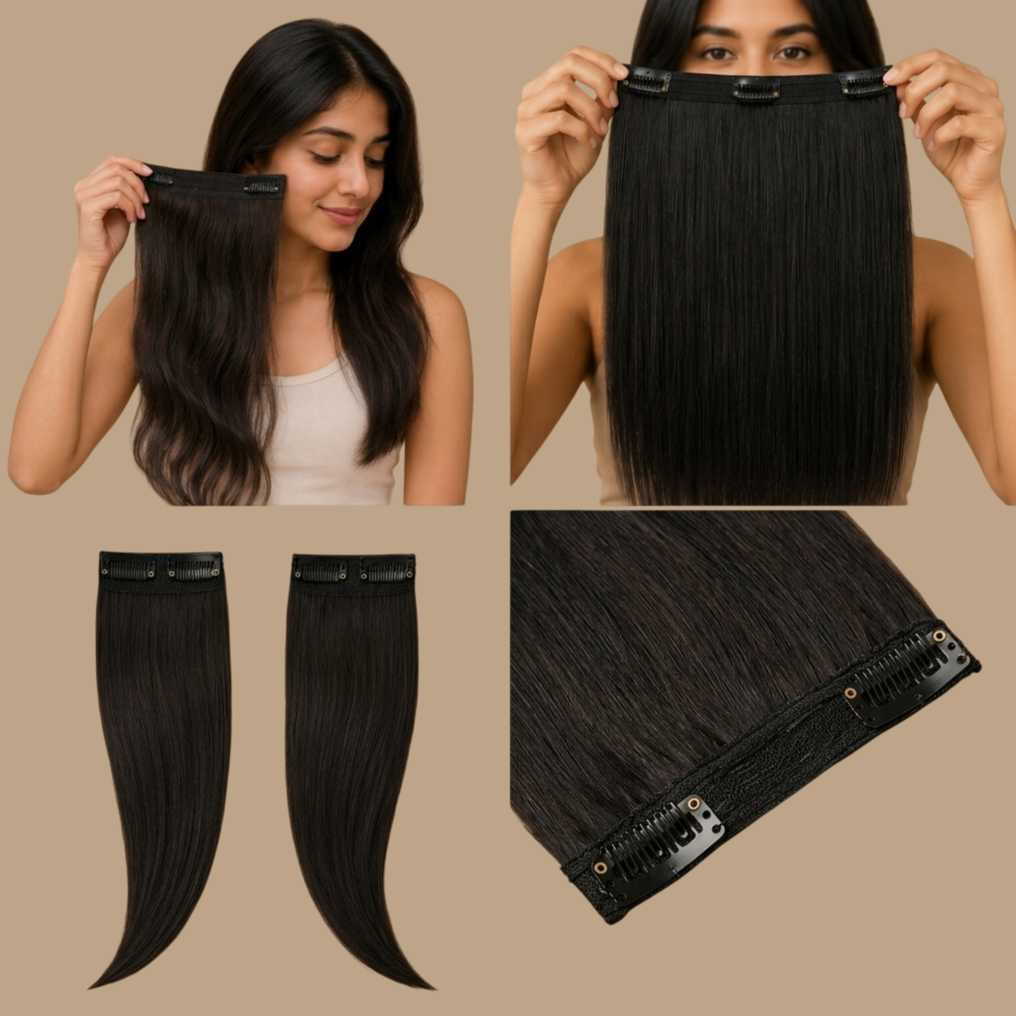 Desuka Perfect Four (set of 4 volumizer) Clip-In Extensions Premium (Wavy)