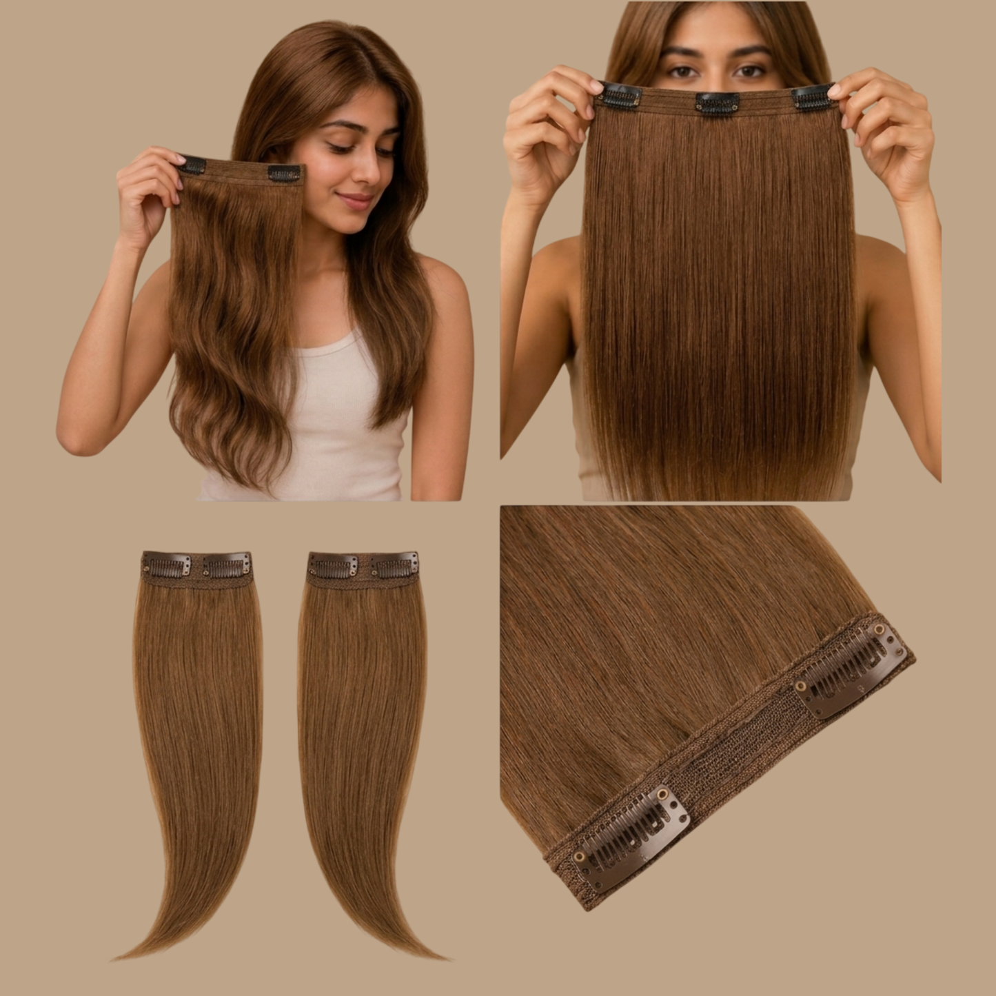 Desuka Perfect Four (set of 4 volumizer) Clip-In Extensions Premium (Wavy)