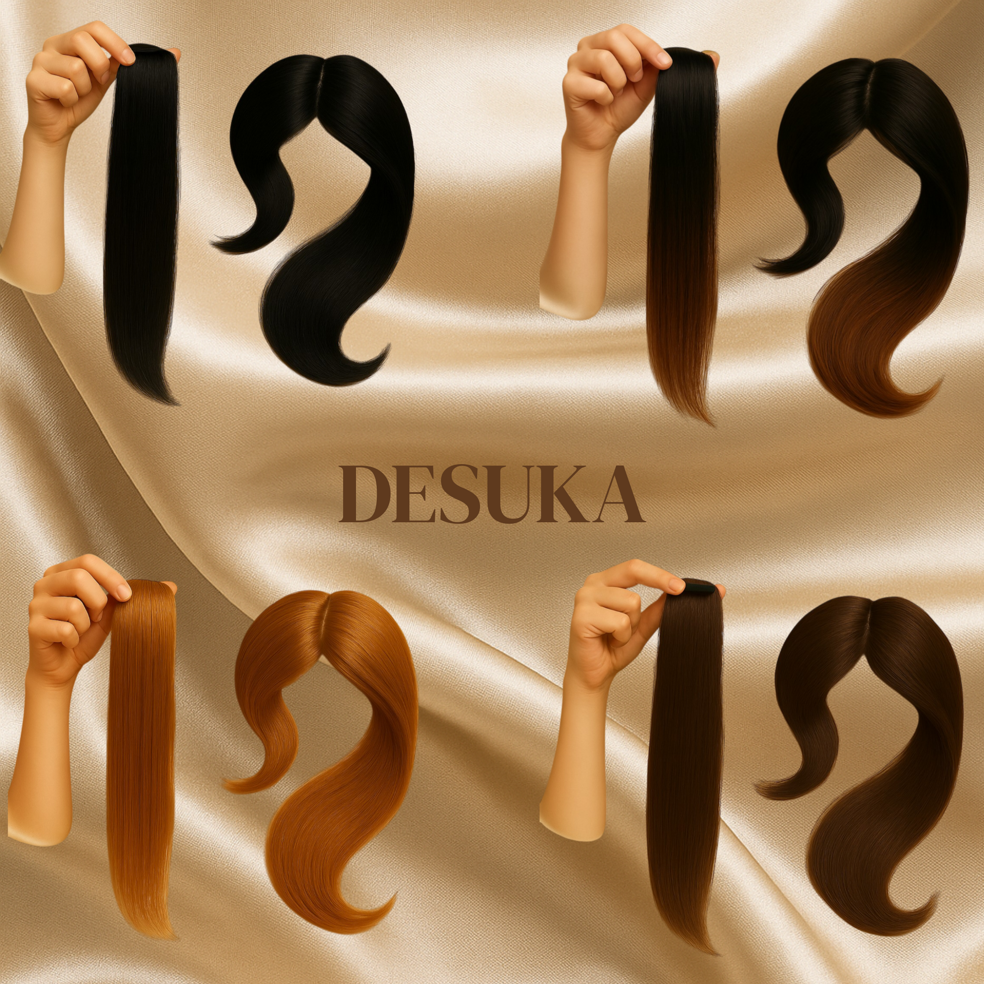 Desuka MonoStrand (Seamless) Human Hair Extensions for Volume & Coverage Desuka