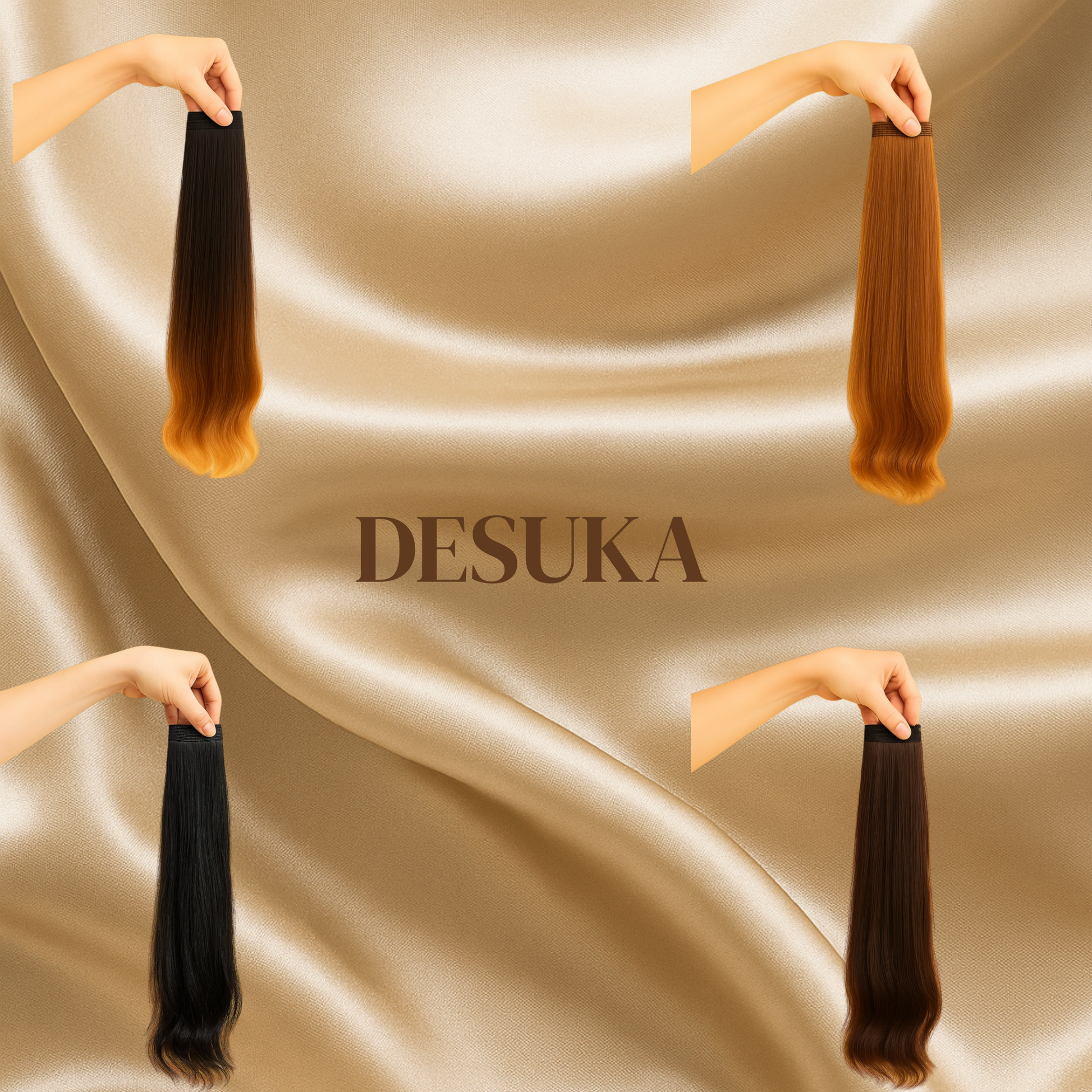 Desuka MonoStrand Single Clip Human Hair Extensions for Volume & Coverage Desuka