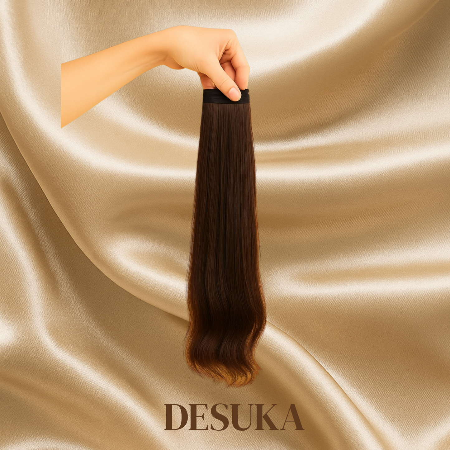 Desuka MonoStrand Single Clip Human Hair Extensions for Volume & Coverage Desuka