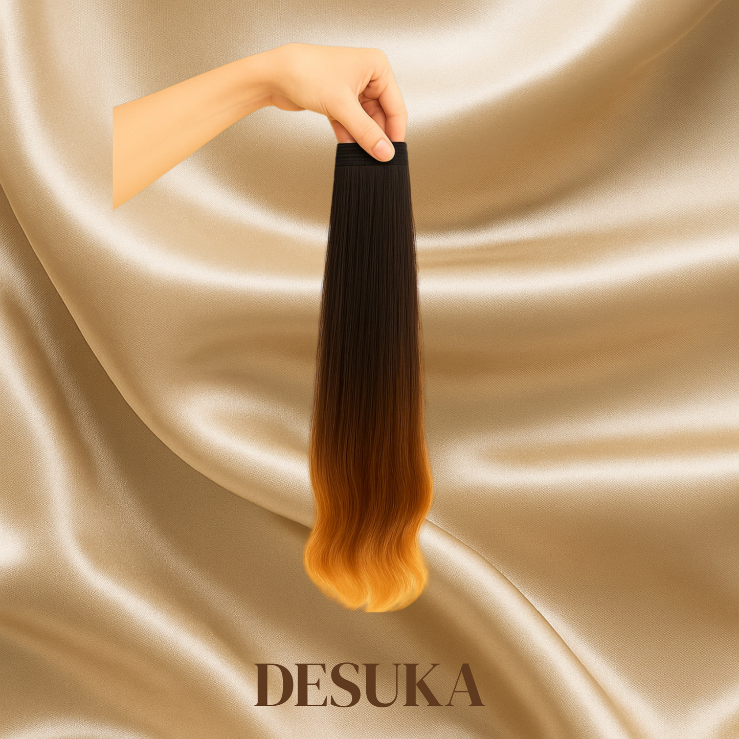Desuka MonoStrand Single Clip Human Hair Extensions for Volume & Coverage Desuka