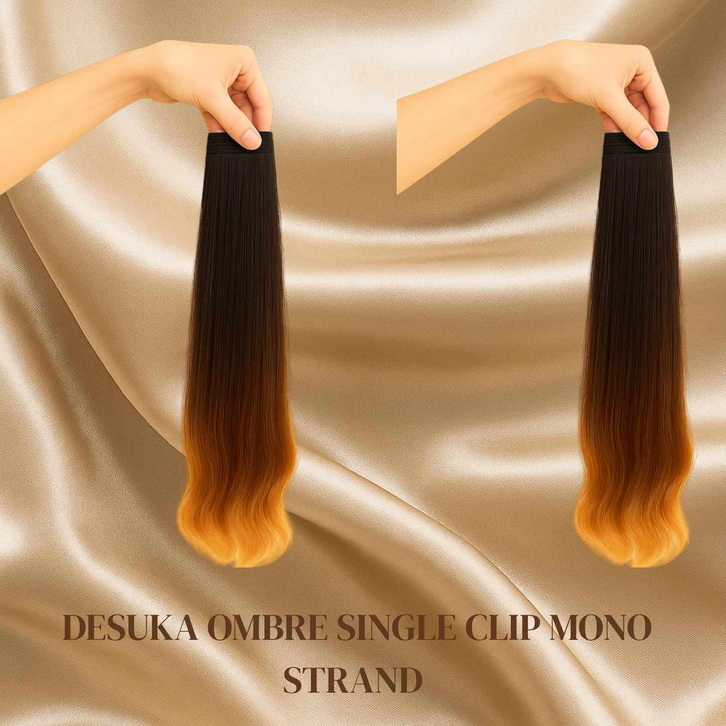 Desuka MonoStrand Single Clip Human Hair Extensions for Volume & Coverage Desuka