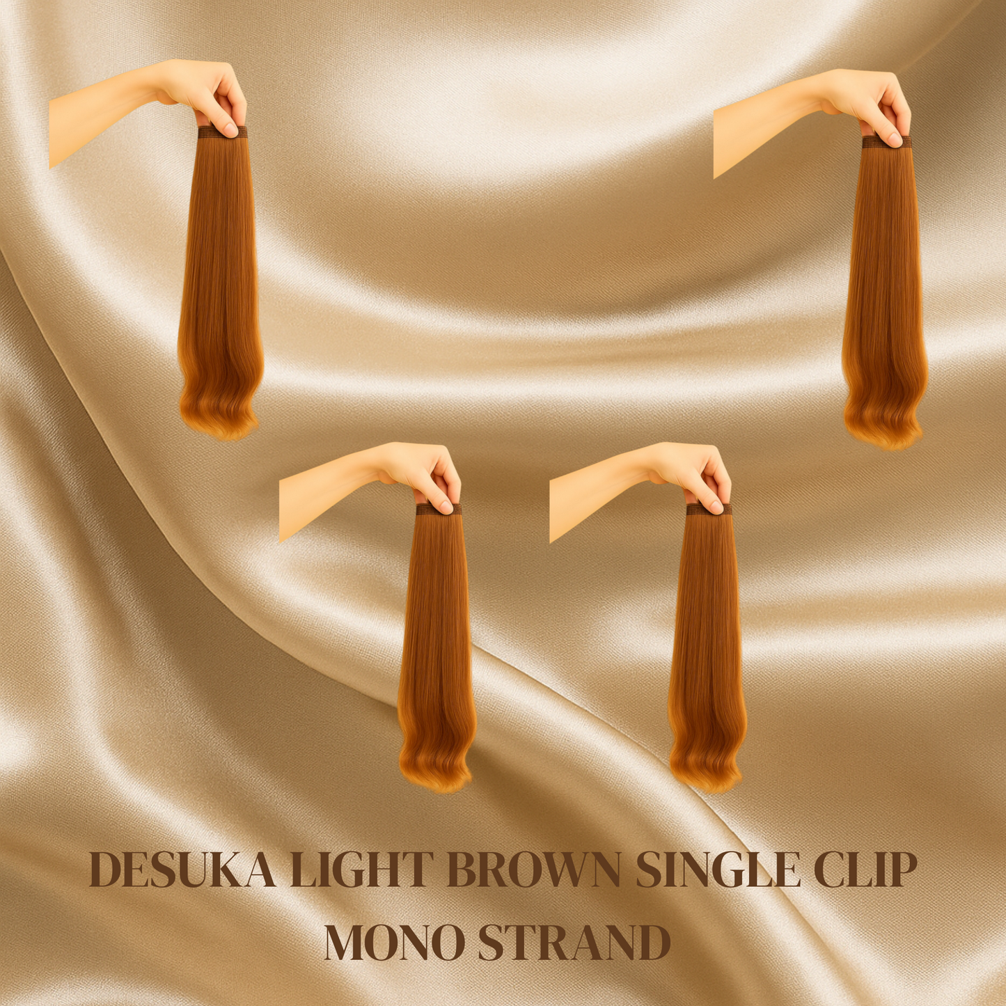 Desuka MonoStrand Single Clip Human Hair Extensions for Volume & Coverage Desuka