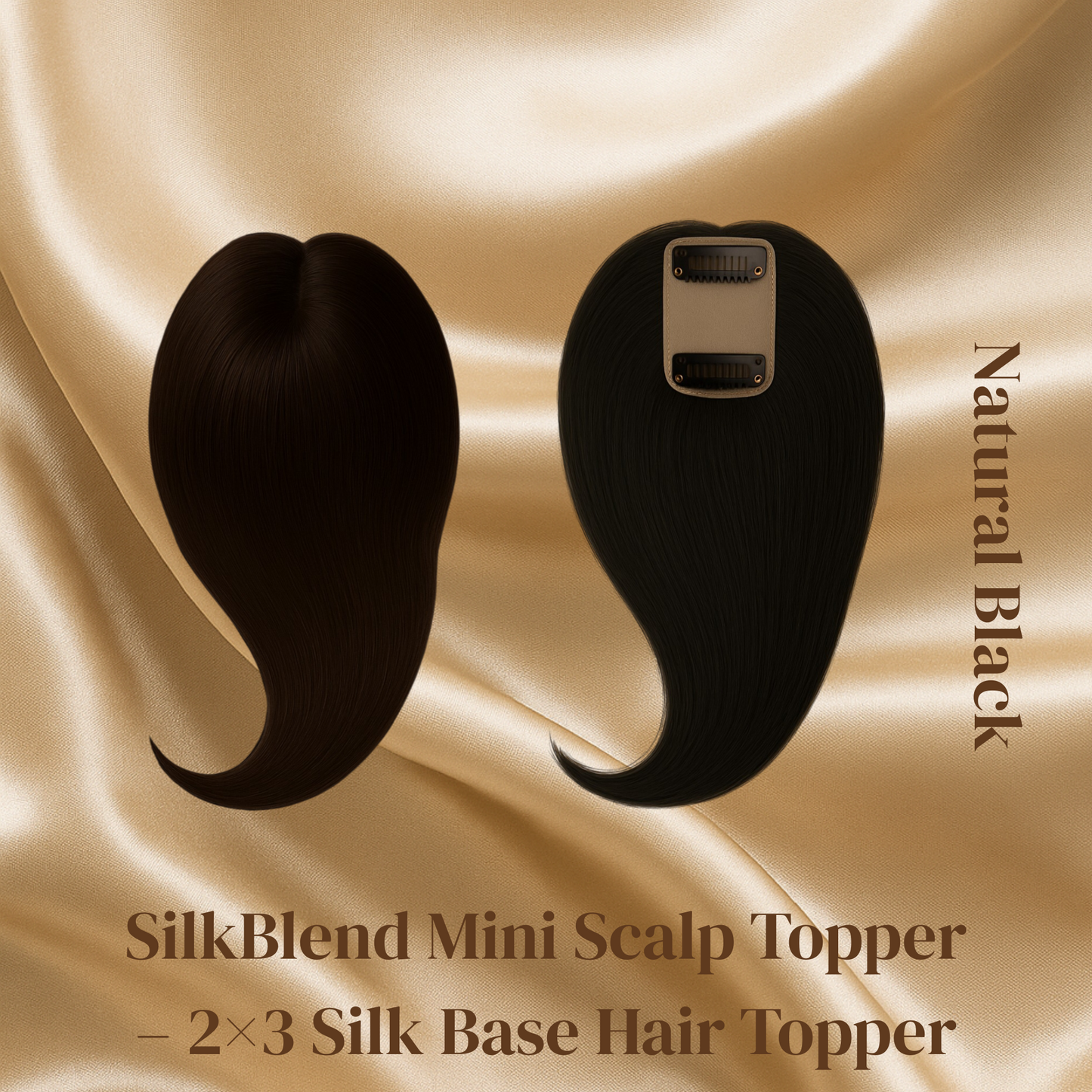 SilkBlend Mini Scalp Topper – 2×3 Silk Base Hair Topper Desuka