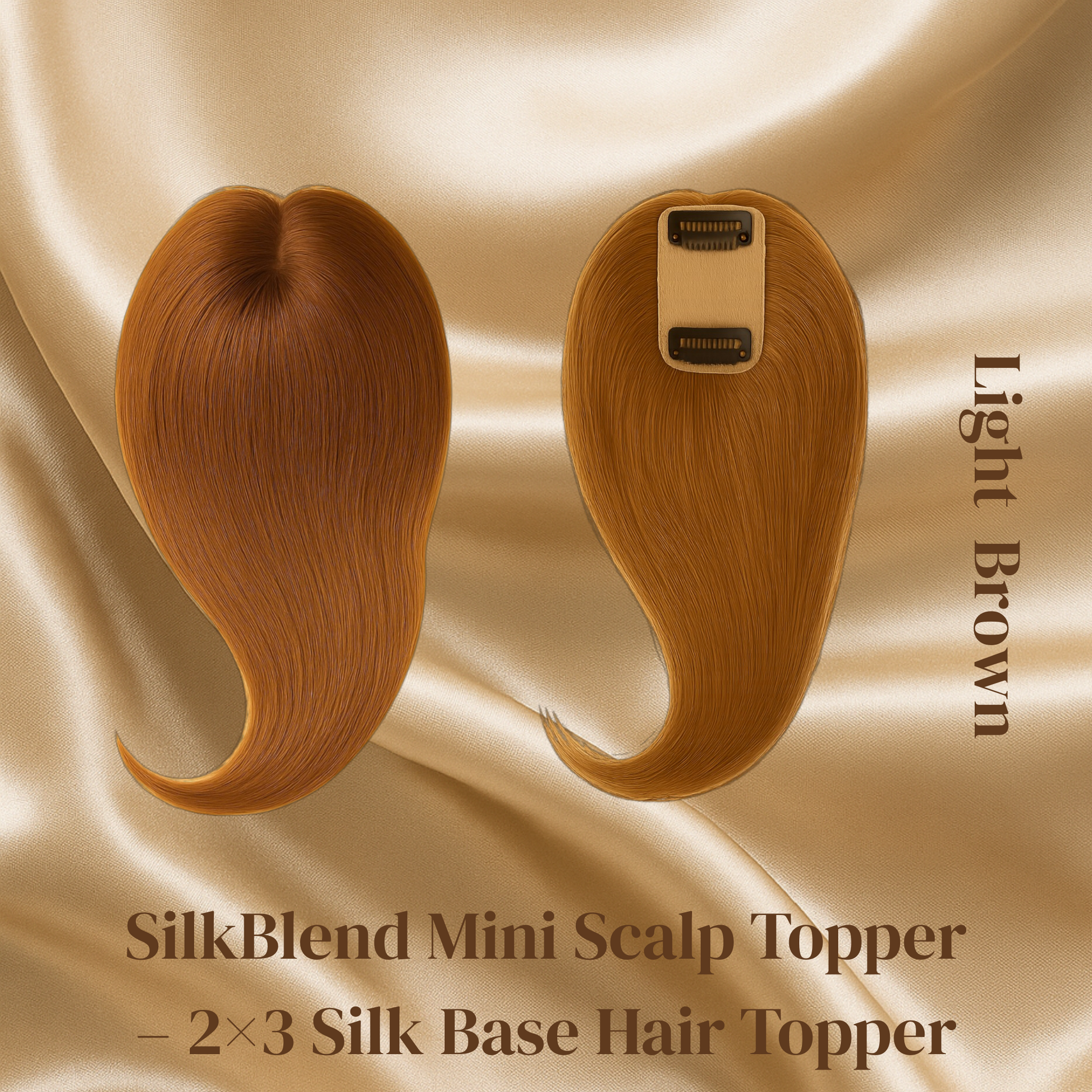 SilkBlend Mini Scalp Topper – 2×3 Silk Base Hair Topper Desuka
