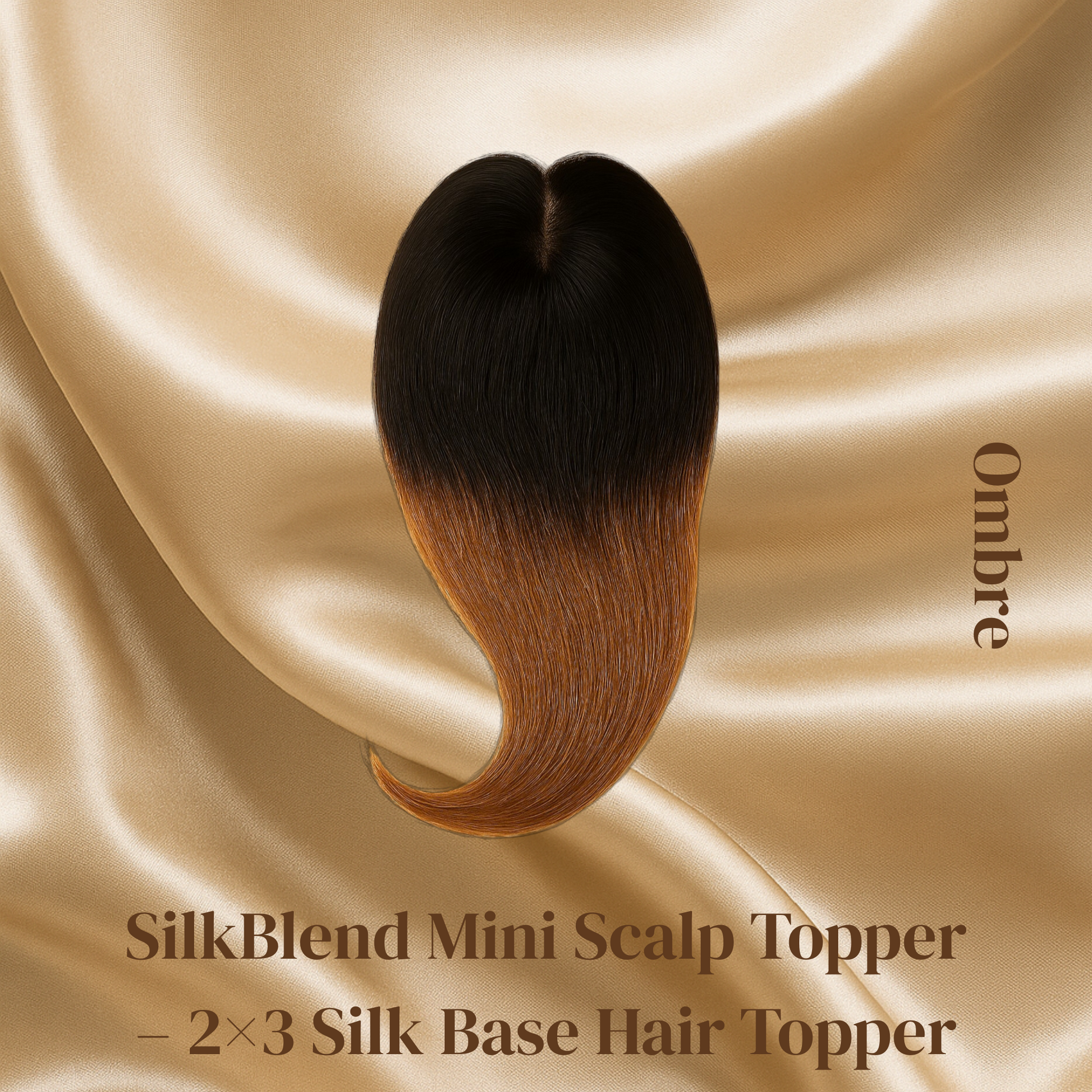 SilkBlend Mini Scalp Topper – 2×3 Silk Base Hair Topper Desuka