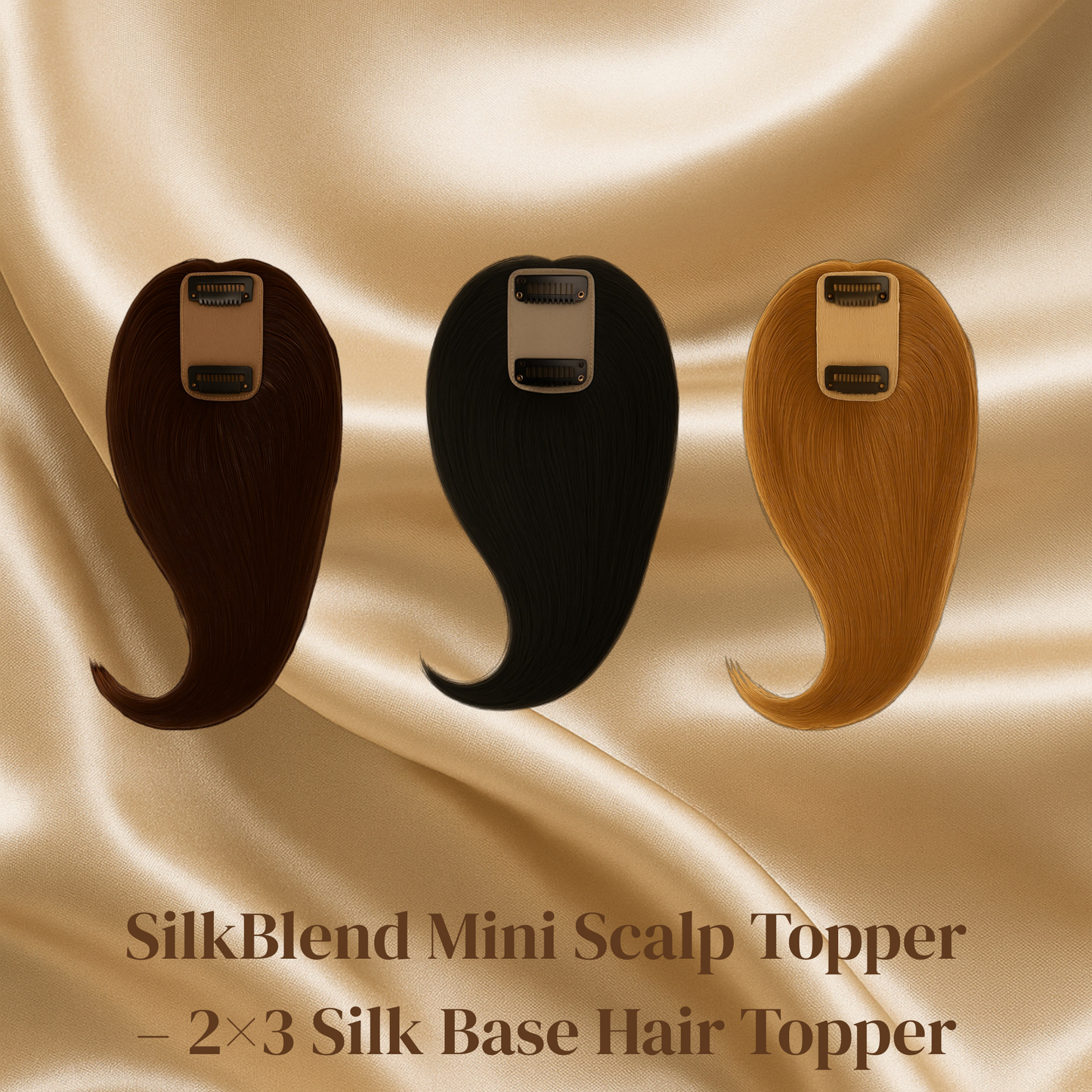 SilkBlend Mini Scalp Topper – 2×3 Silk Base Hair Topper Desuka