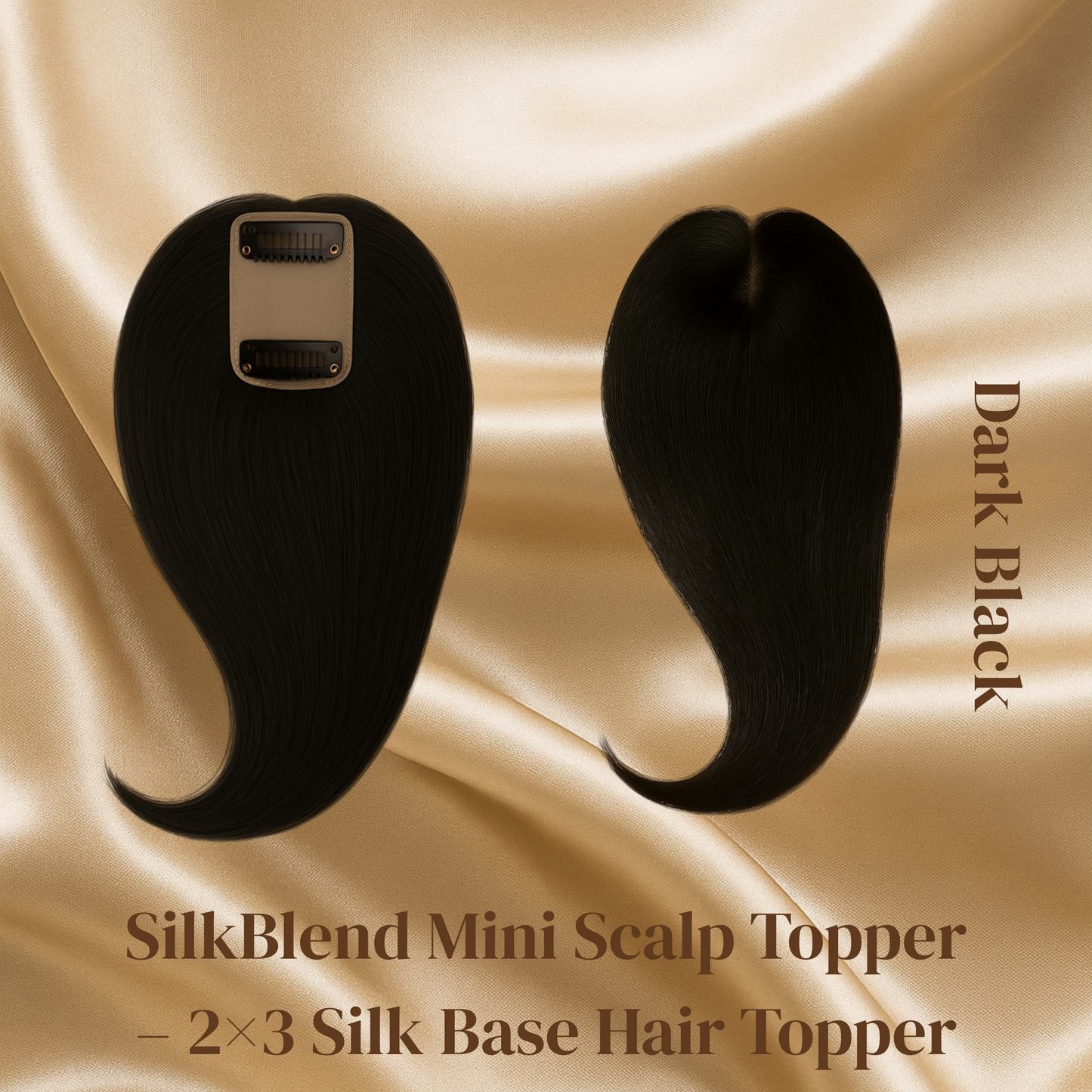 SilkBlend Mini Scalp Topper – 2×3 Silk Base Hair Topper Desuka