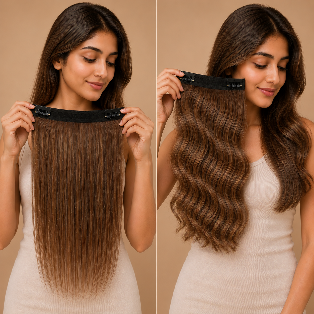 Desuka Volume Veil – 2 Clip InstaVolume Weft Clip-In Extensions Premium Straight