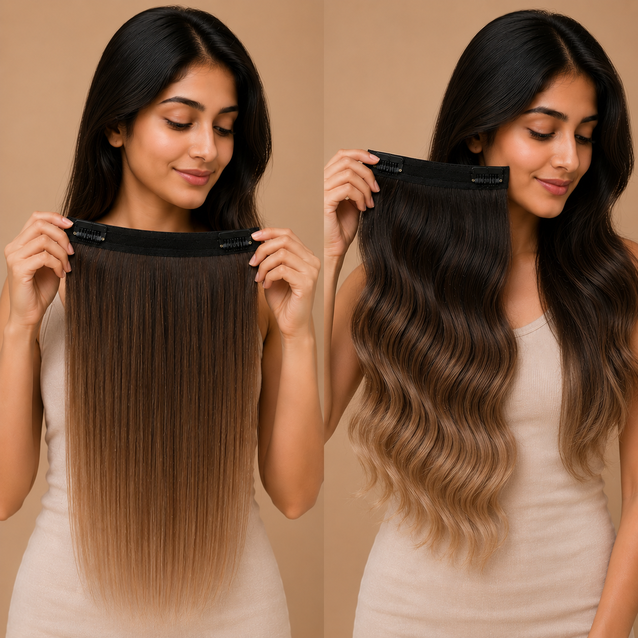 Desuka Volume Veil – 2 Clip InstaVolume Weft Clip-In Extensions Premium Straight
