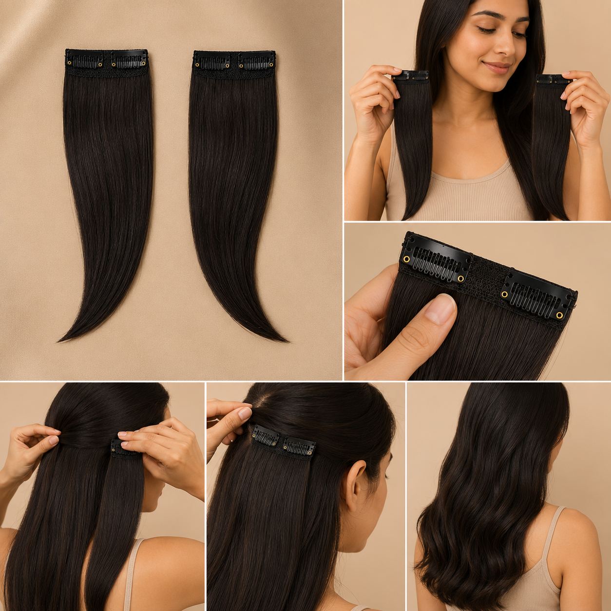 Desuka Volume Patches – Premium Clip-In Hair Enhancers (Wavy)